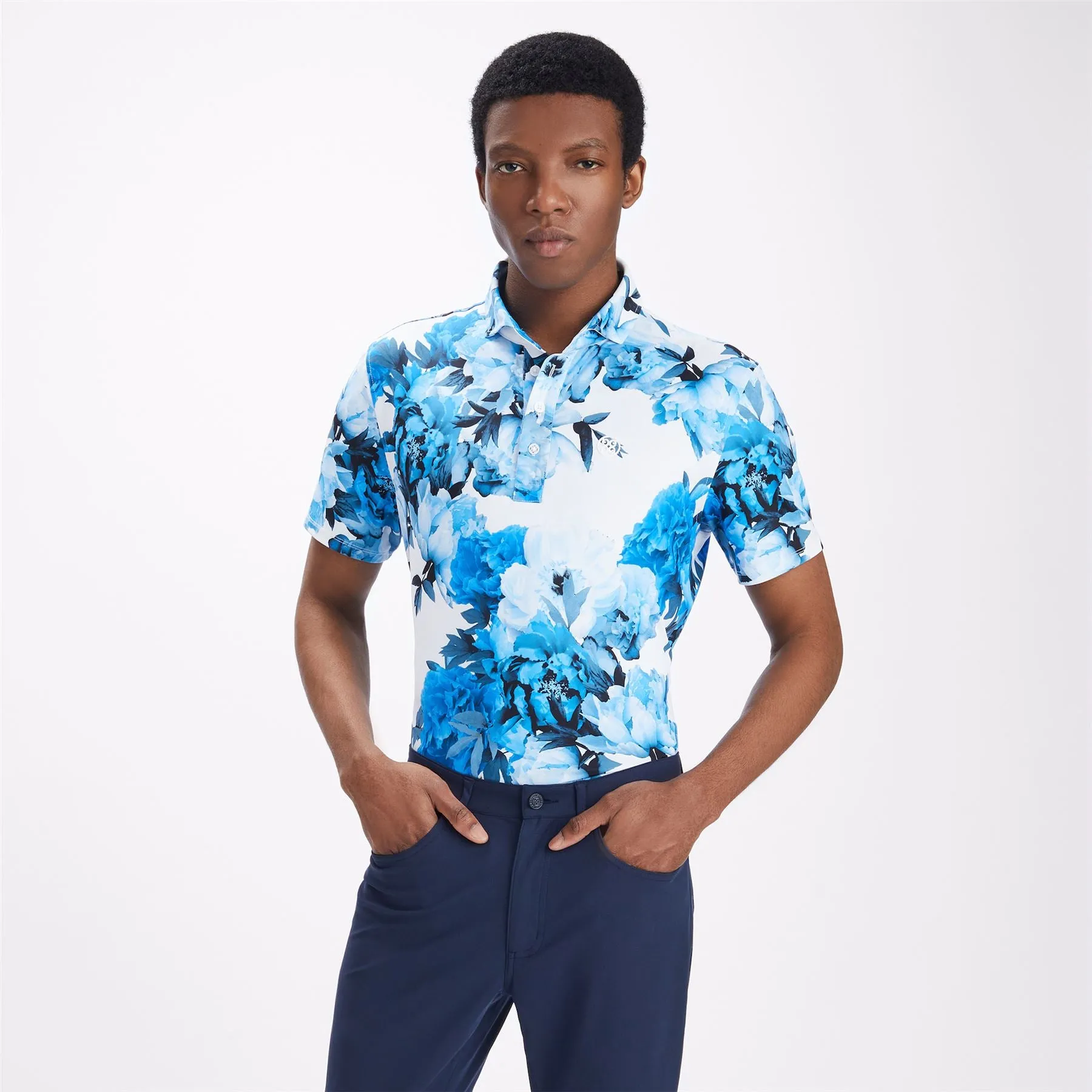 Photo Floral Tech Jersey Polo Racer - AW23