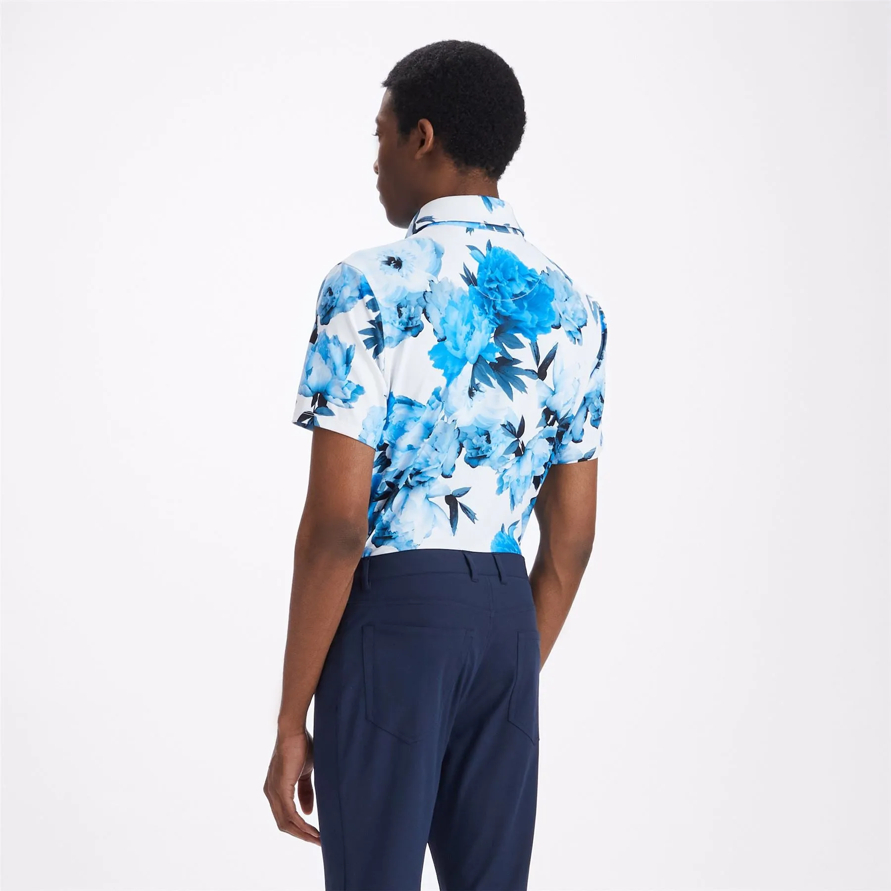 Photo Floral Tech Jersey Polo Racer - AW23