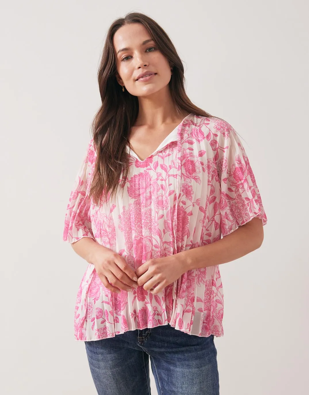 Pleated Top - Pink