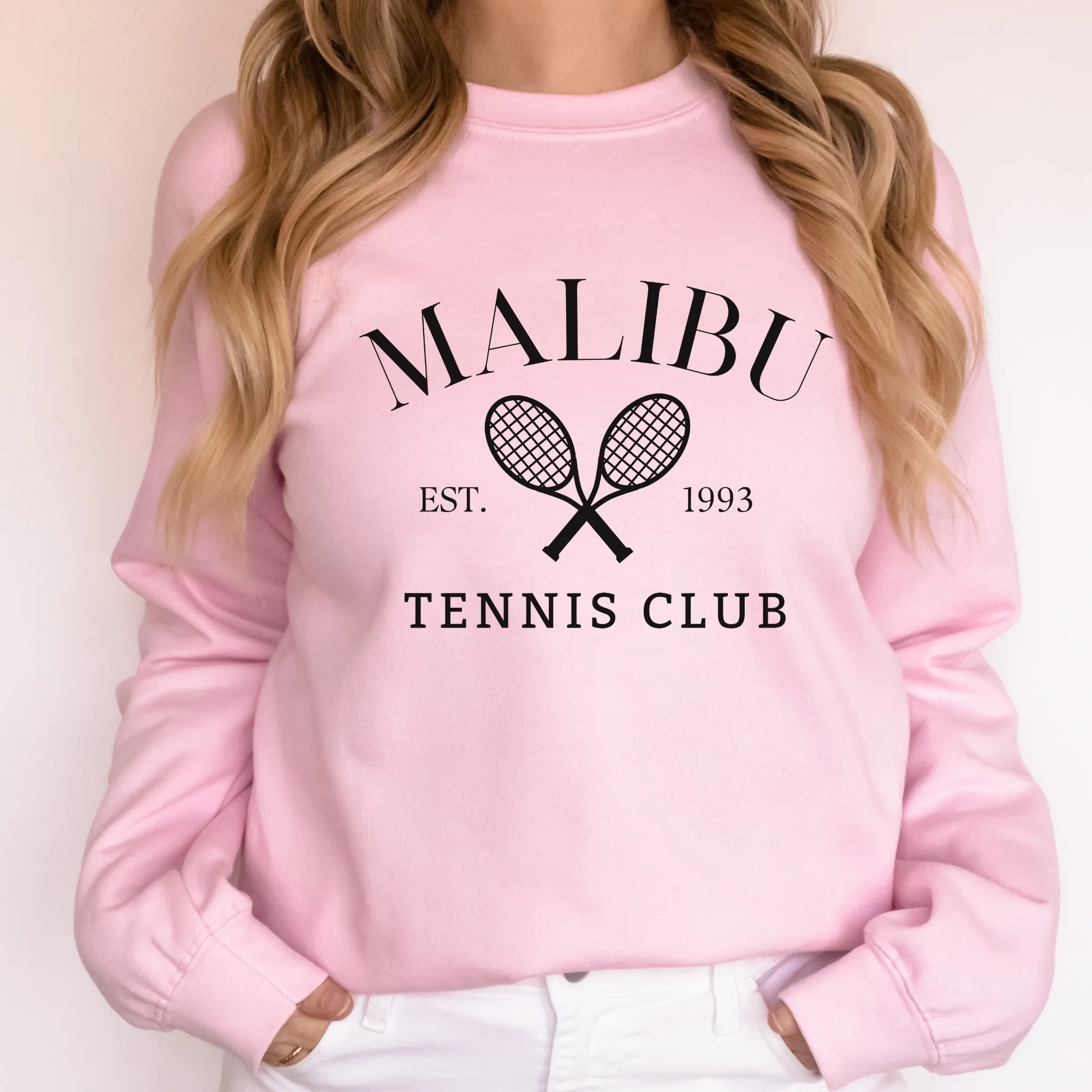 Preppy Malibu Tennis Club Sweatshirt