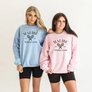 Preppy Malibu Tennis Club Sweatshirt