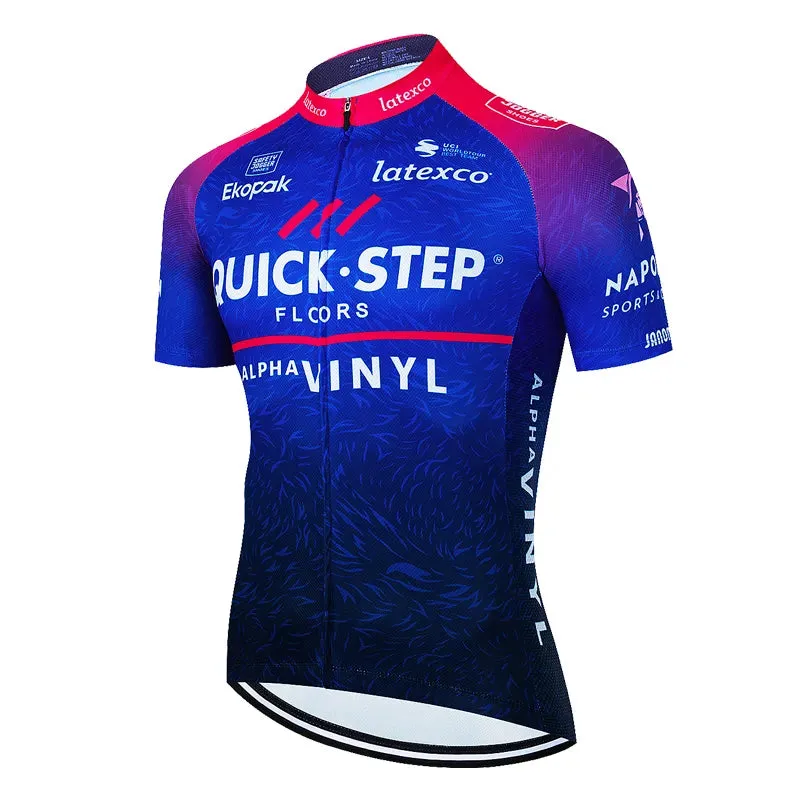 QUICK STEP 2023 Summer Cycling Jerseys Men Bike Short sleeve Clothing MTB Bicycle Ropa Ciclismo Cycling Clothing Quick Dry