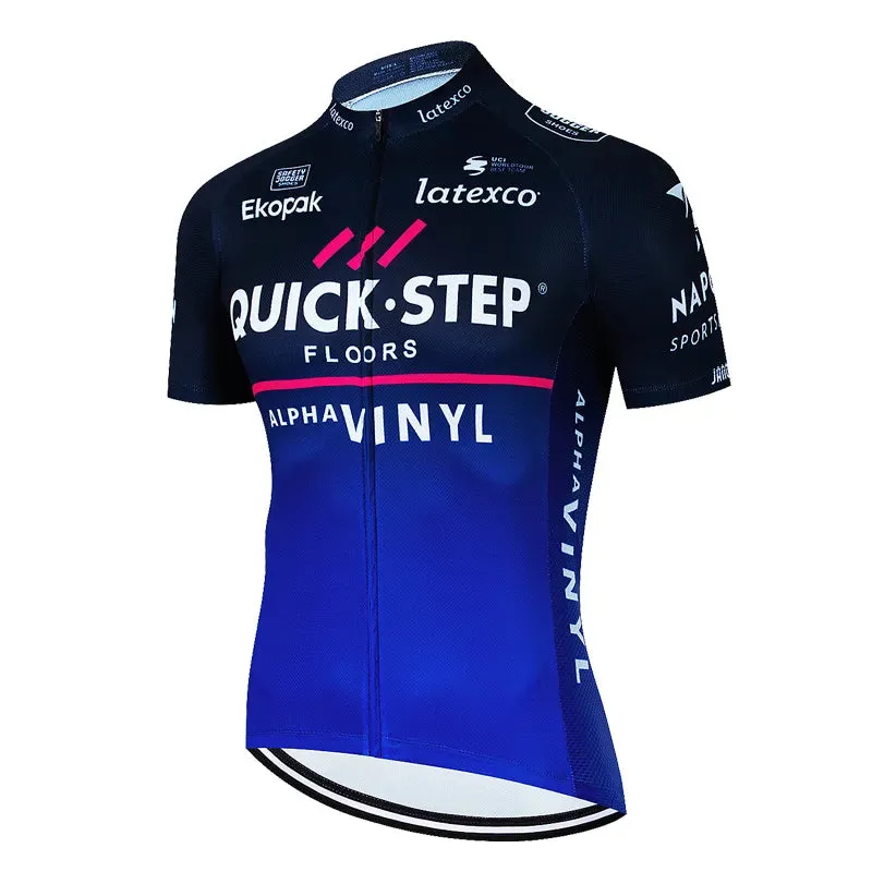 QUICK STEP 2023 Summer Cycling Jerseys Men Bike Short sleeve Clothing MTB Bicycle Ropa Ciclismo Cycling Clothing Quick Dry