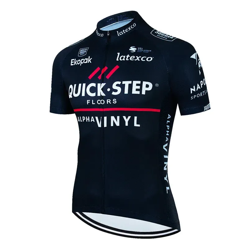 QUICK STEP 2023 Summer Cycling Jerseys Men Bike Short sleeve Clothing MTB Bicycle Ropa Ciclismo Cycling Clothing Quick Dry