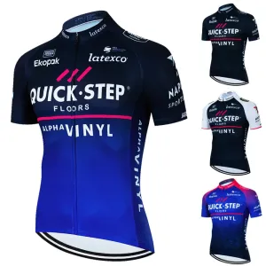 QUICK STEP 2023 Summer Cycling Jerseys Men Bike Short sleeve Clothing MTB Bicycle Ropa Ciclismo Cycling Clothing Quick Dry