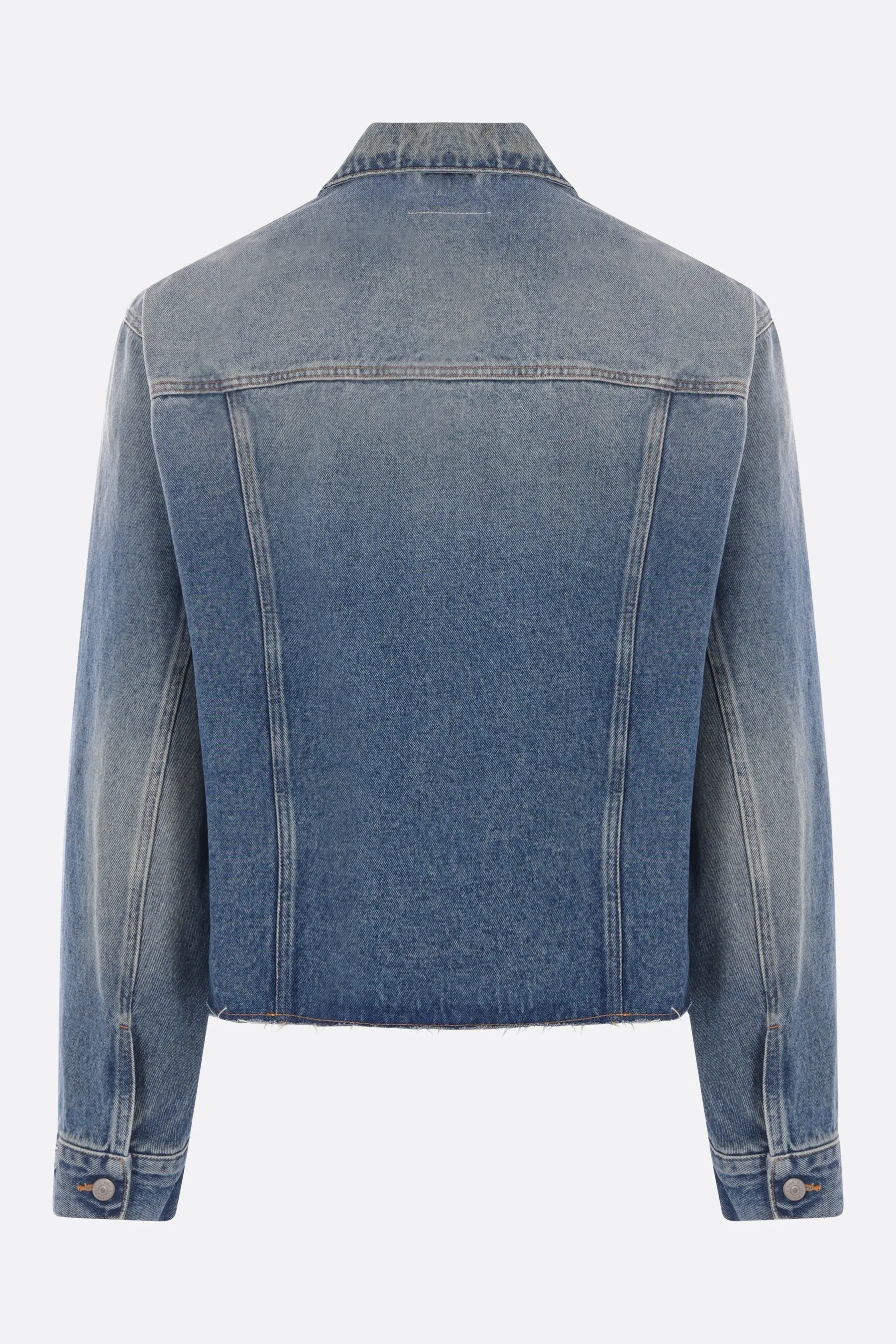 Raw Edge Denim Trucker Jacket