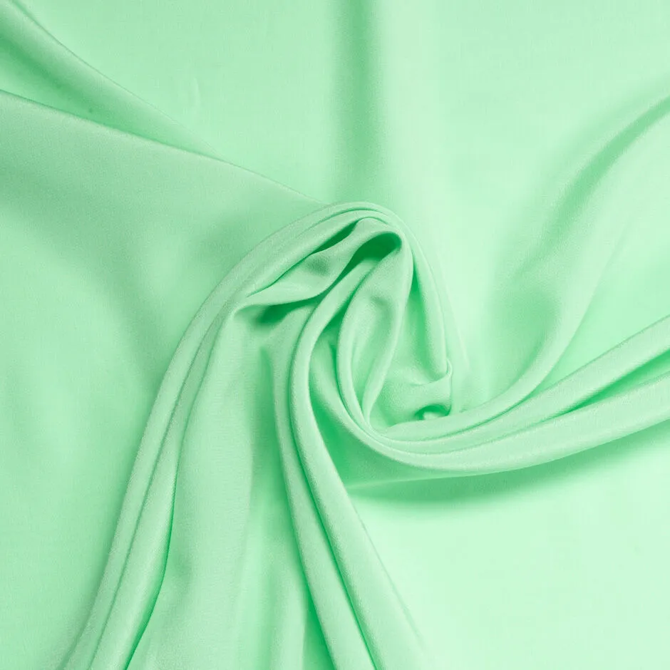 Rich Mint Pure Silk Crêpe de Chine