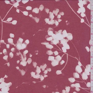 Ruby Modern Floral Silk Chiffon Fabric