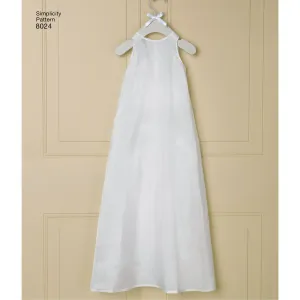 Simplicity Pattern 8024 classic christening gowns pattern