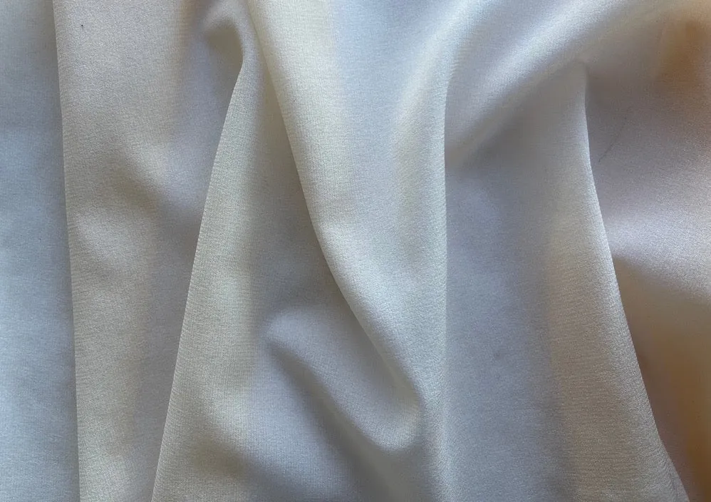 Soft Buttercream Stretch Silk Chiffon (Made in Italy)