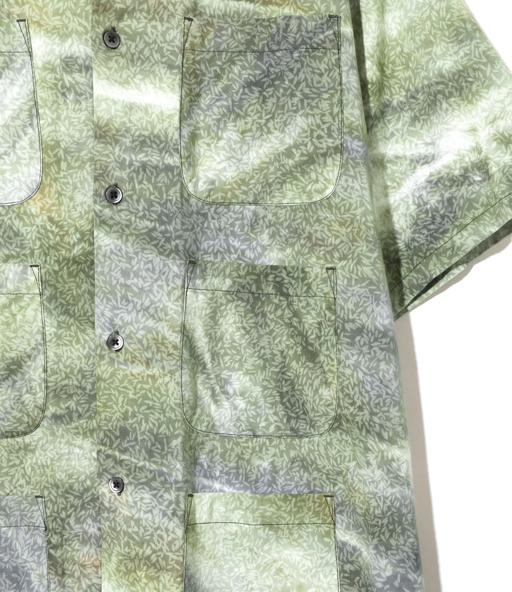 South2 West8 S/S 6 Pocket Shirt - Uneven dye Green