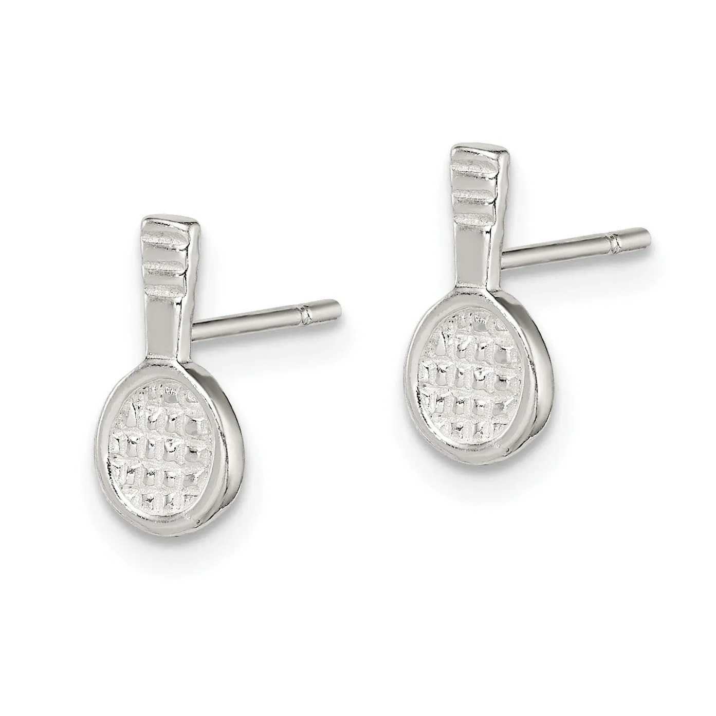 Sterling Silver Tennis Racquet Mini Earrings