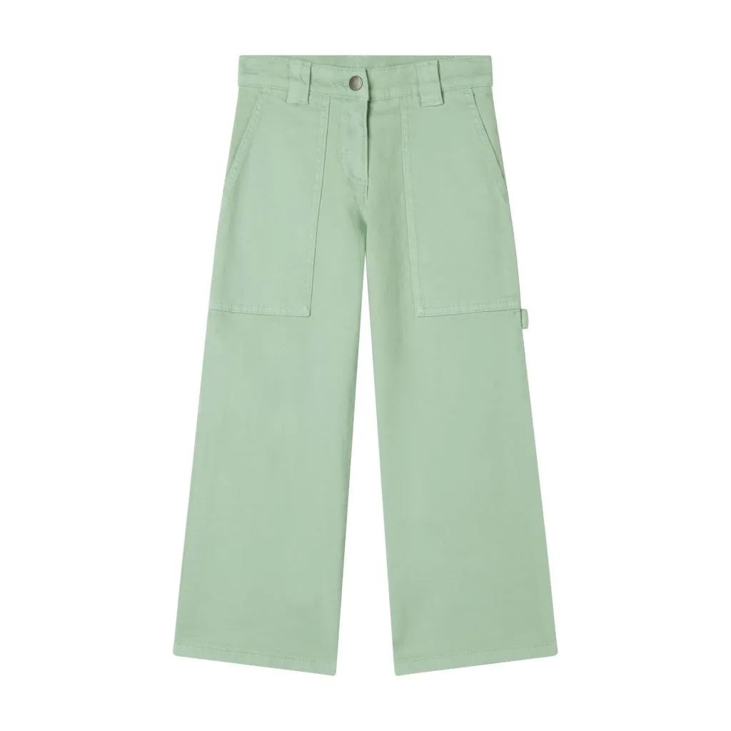 Straight Leg Cotton Trousers