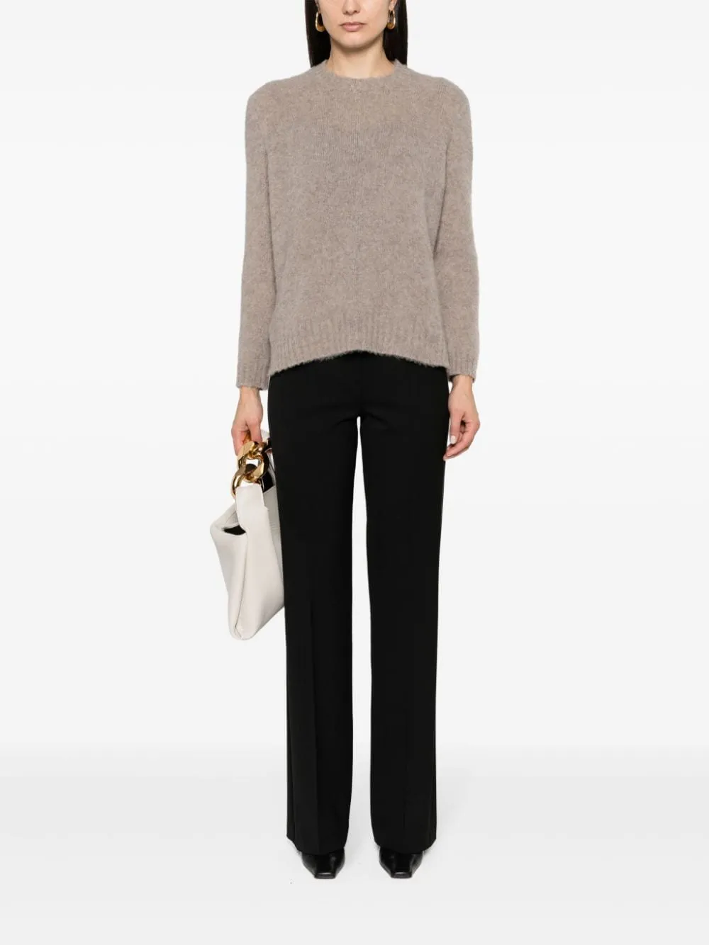 straight-leg tailored trousers