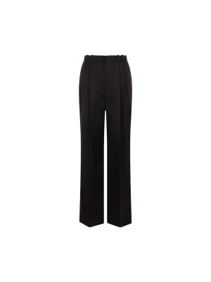 Straight-Leg Trousers in Silk