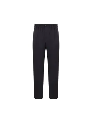 Straight-Leg Wool Cashmere Trousers