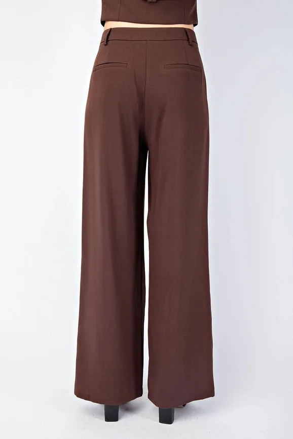 Stretch Woven Relaxed Straight Trousers