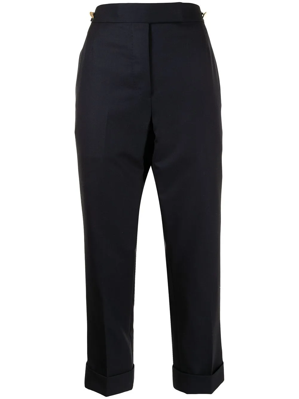 Super 120's wool twill slim-fit trousers