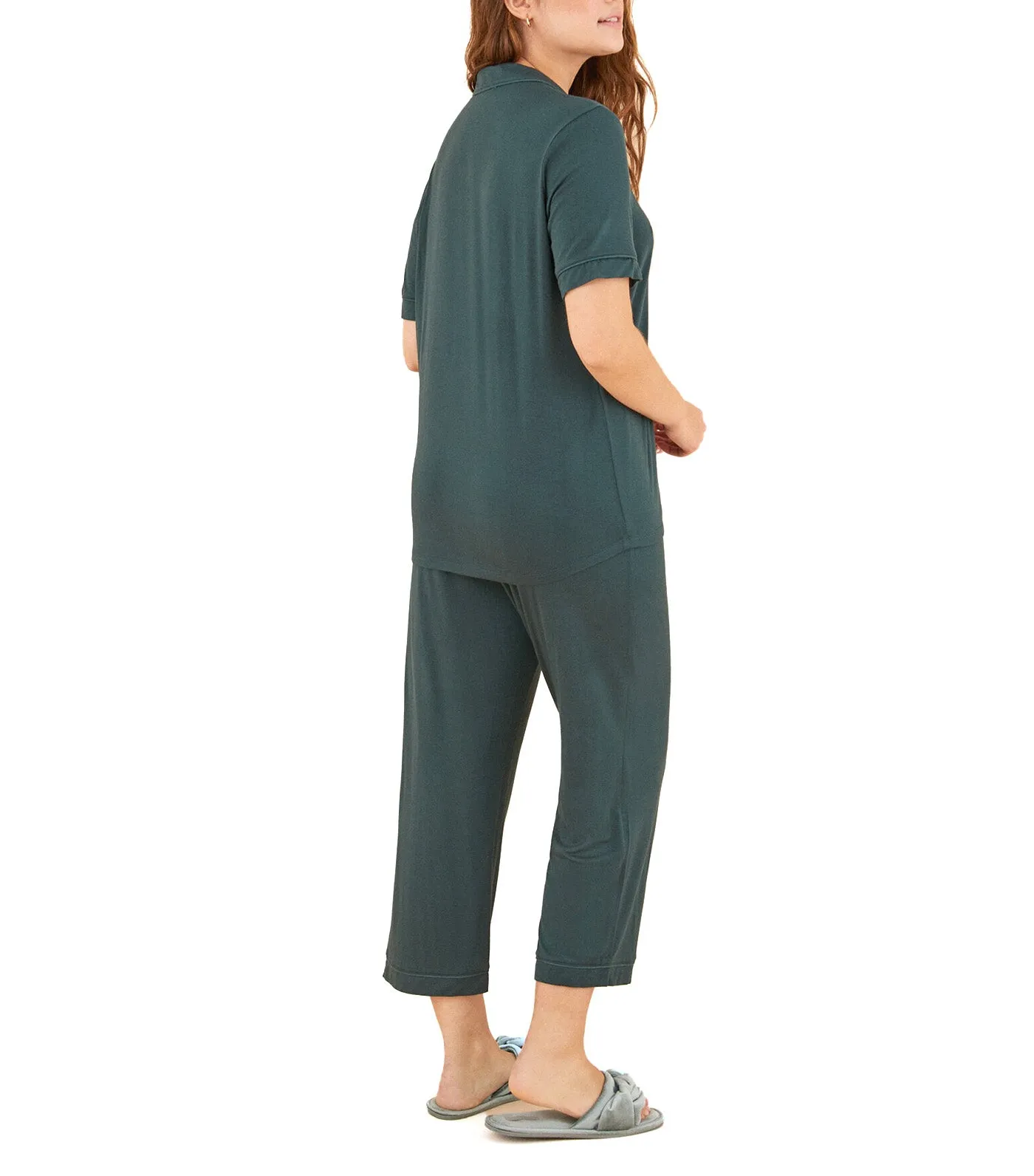 Super Soft Viscose Green Shirt Pajamas