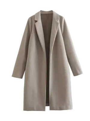 The Famous Zara Coat Solid Woolen Coats White Label