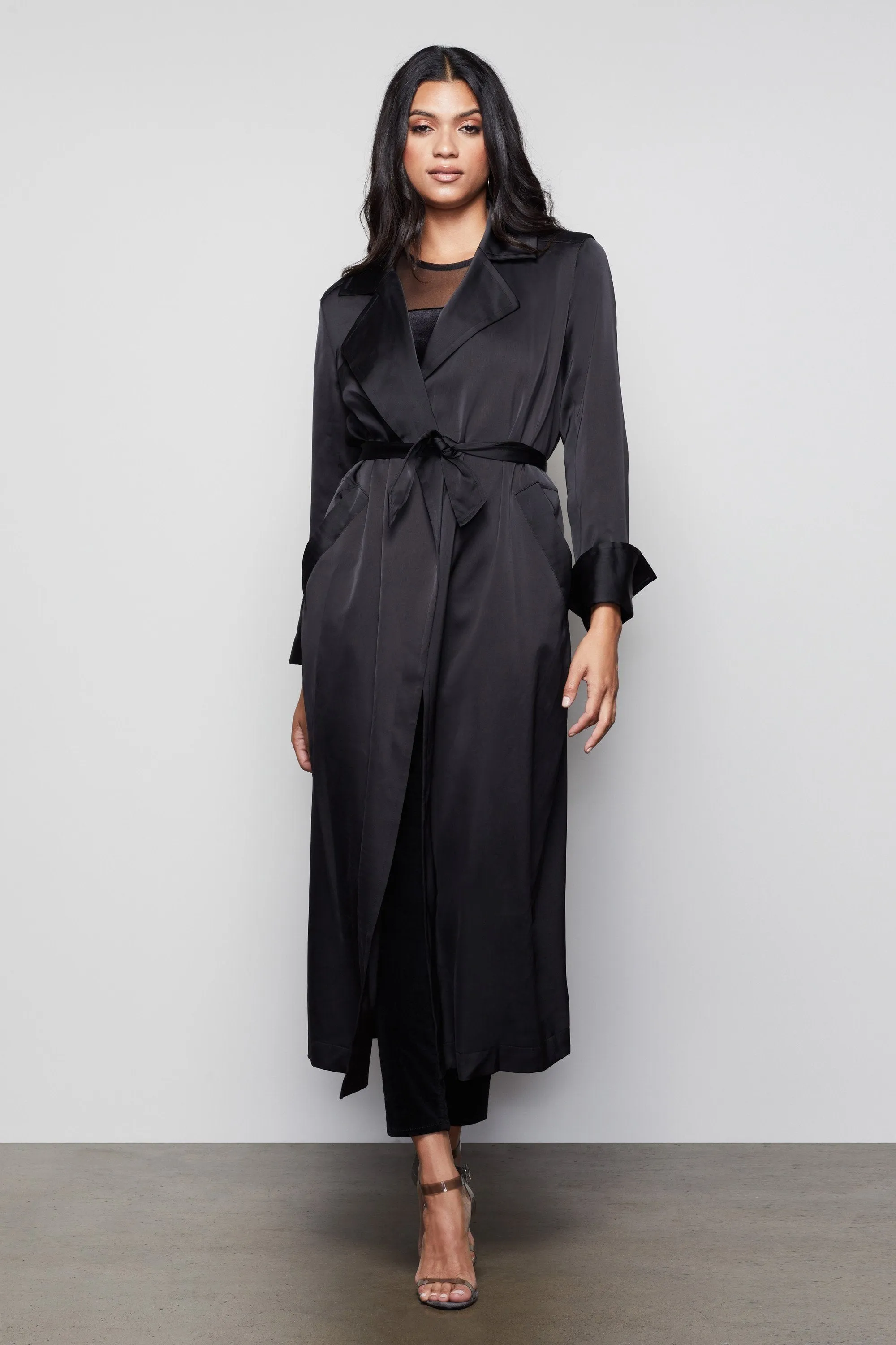 THE SATIN TRENCH | BLACK001