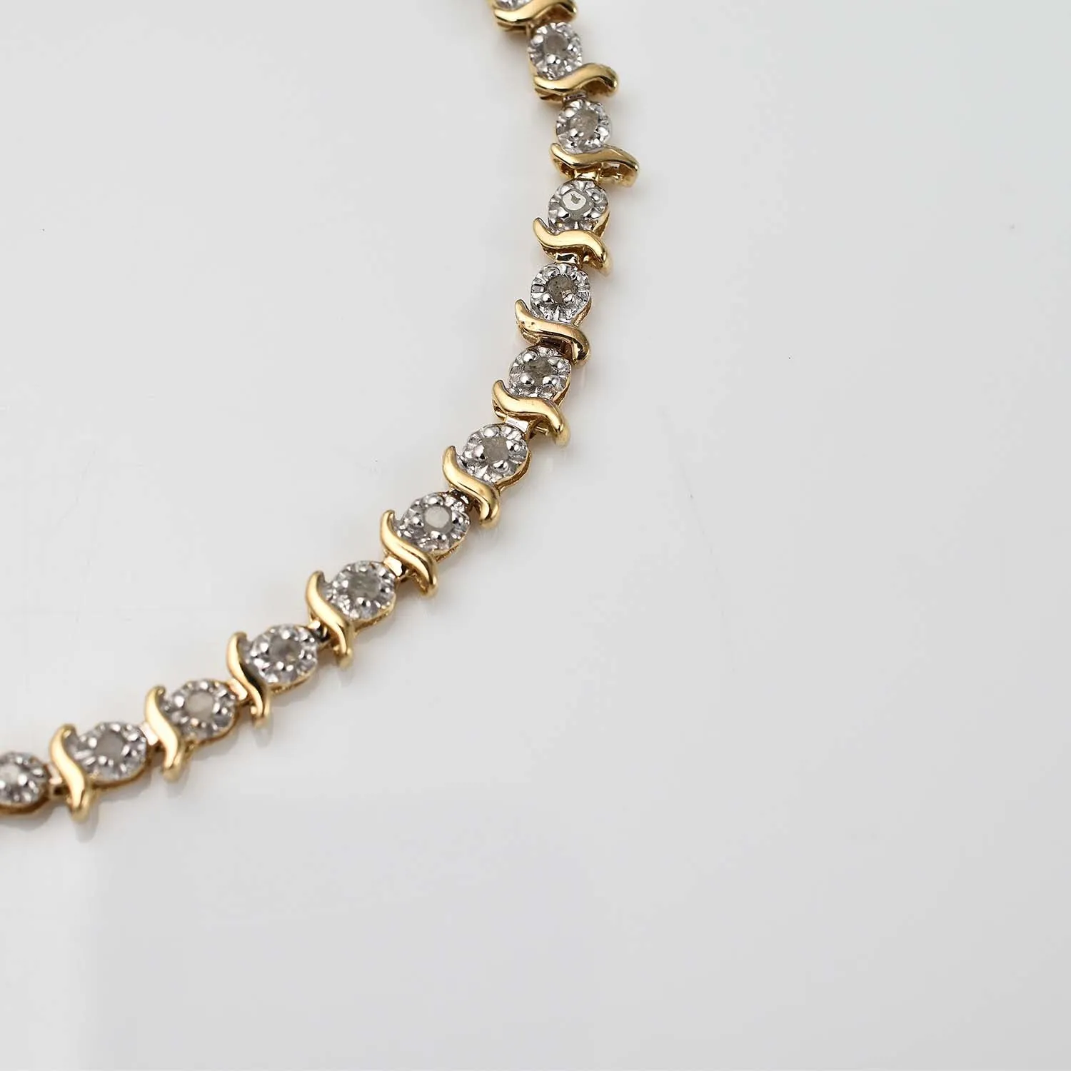 Versa Diamond Tennis Bracelet in 9K Gold, 0.5 ct diamonds