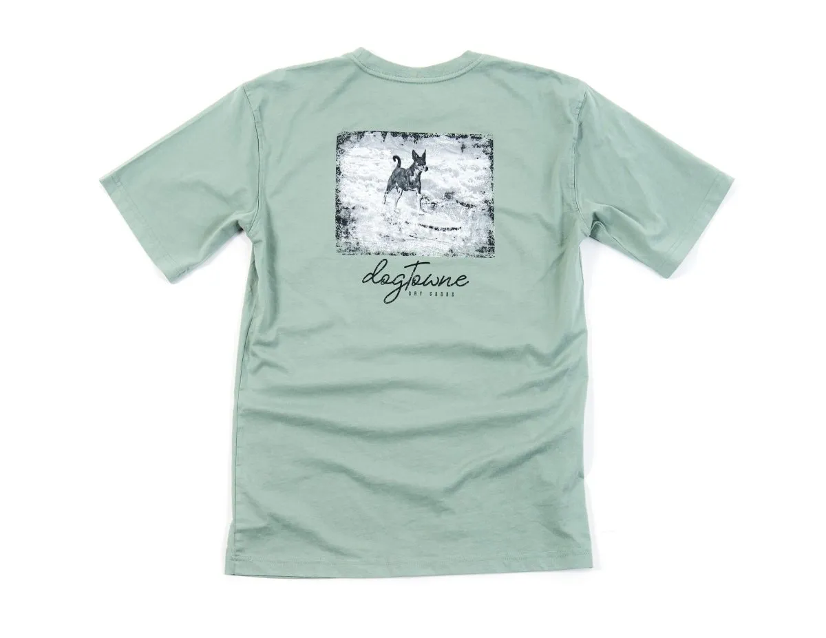 Vintage SS Cotton Tee - Surfing Dog