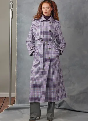 Vogue Sewing Pattern 2055 Trench Coats and Belt