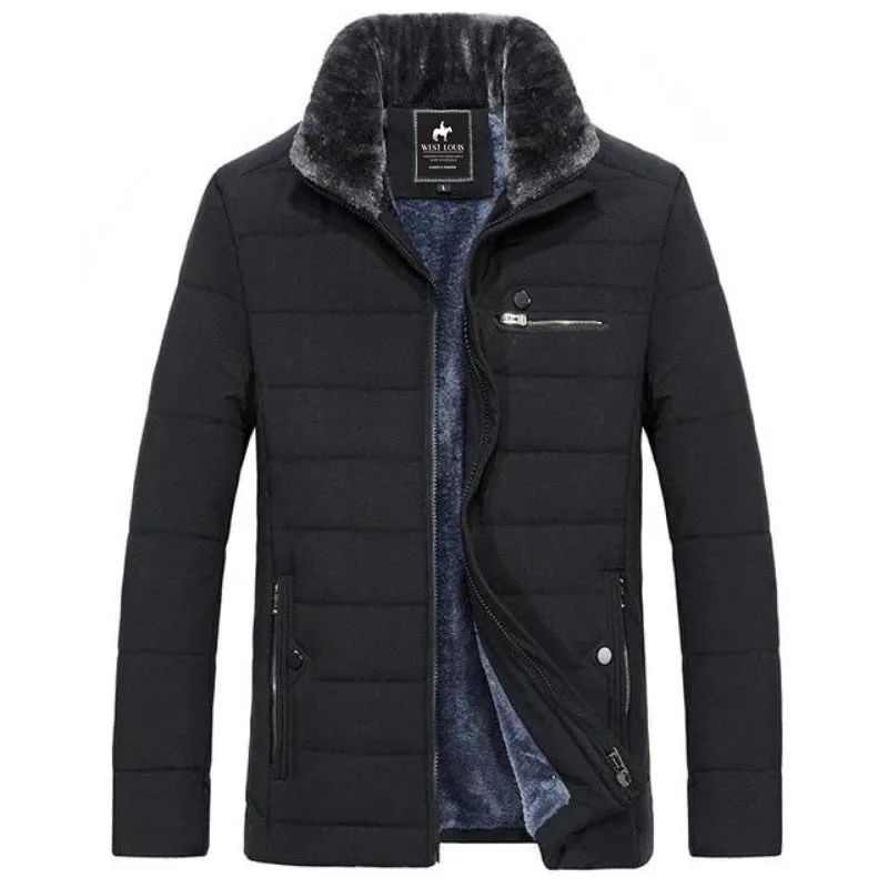 West Louis™ Men's Cotton Padded Thick Warm Jacket