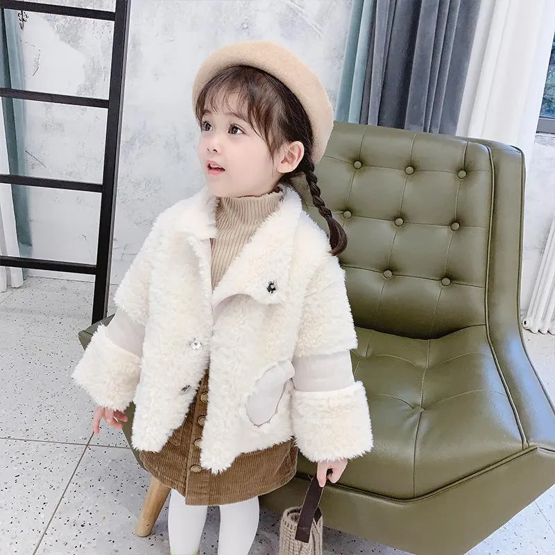 Winter Stylish Toddler Girl Fleece Warm Coat