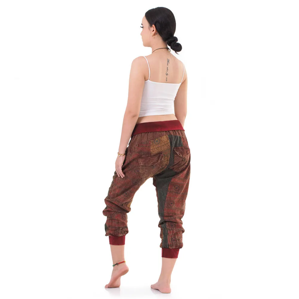 Women’s Patchwork Capri Harem Pants Spiritual Glow