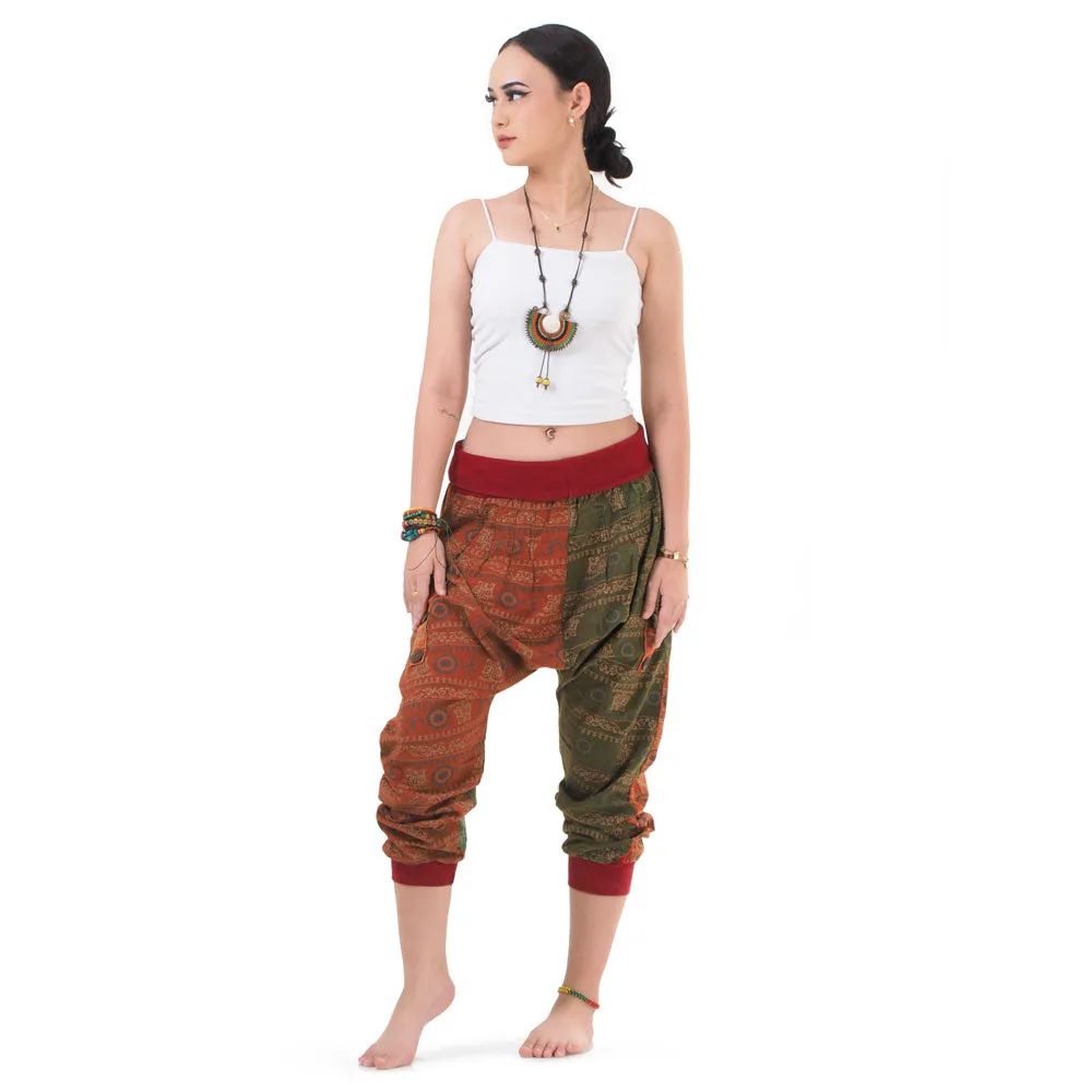 Women’s Patchwork Capri Harem Pants Spiritual Glow