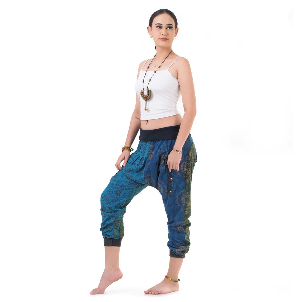 Women’s Patchwork Capri Harem Pants Spiritual Glow