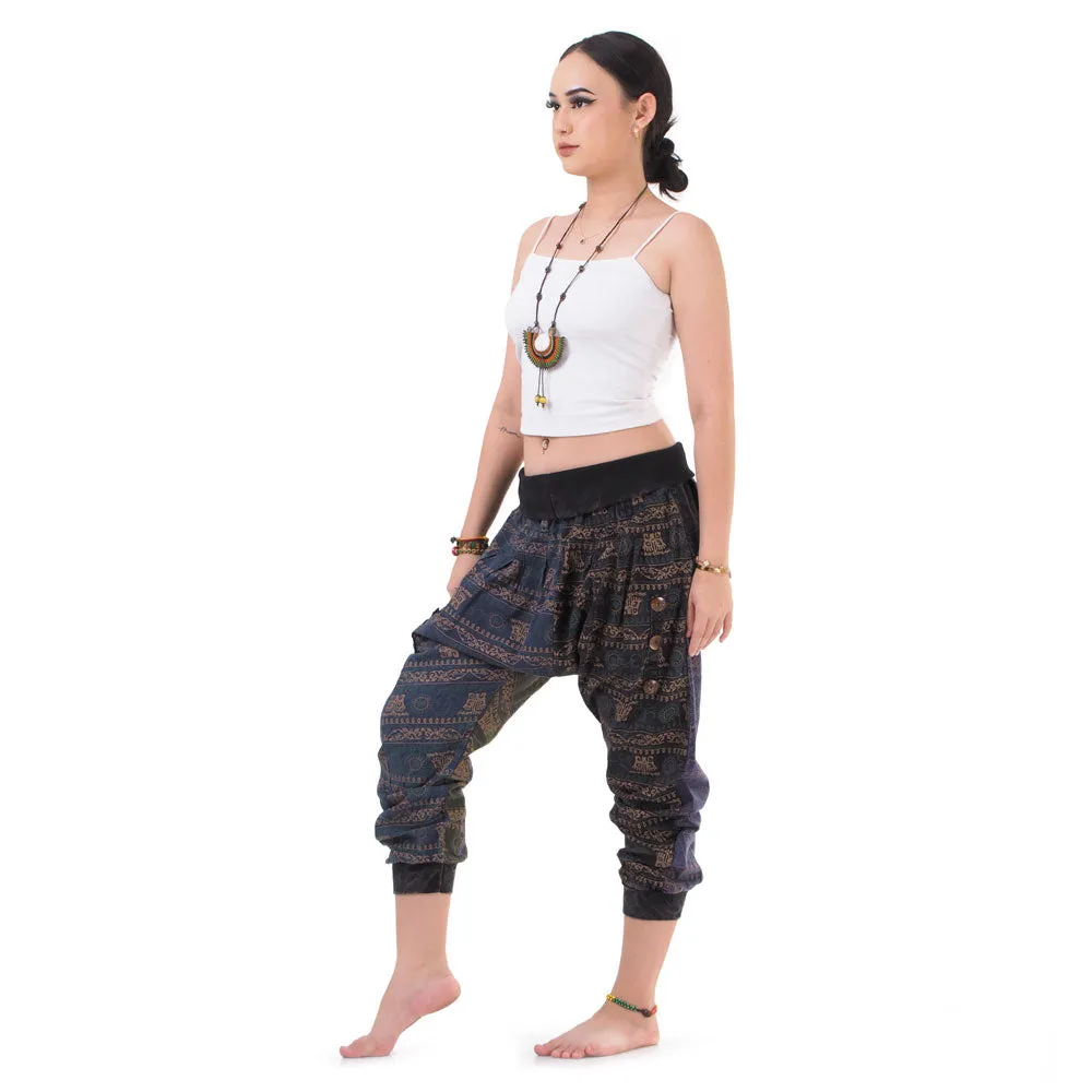 Women’s Patchwork Capri Harem Pants Spiritual Glow