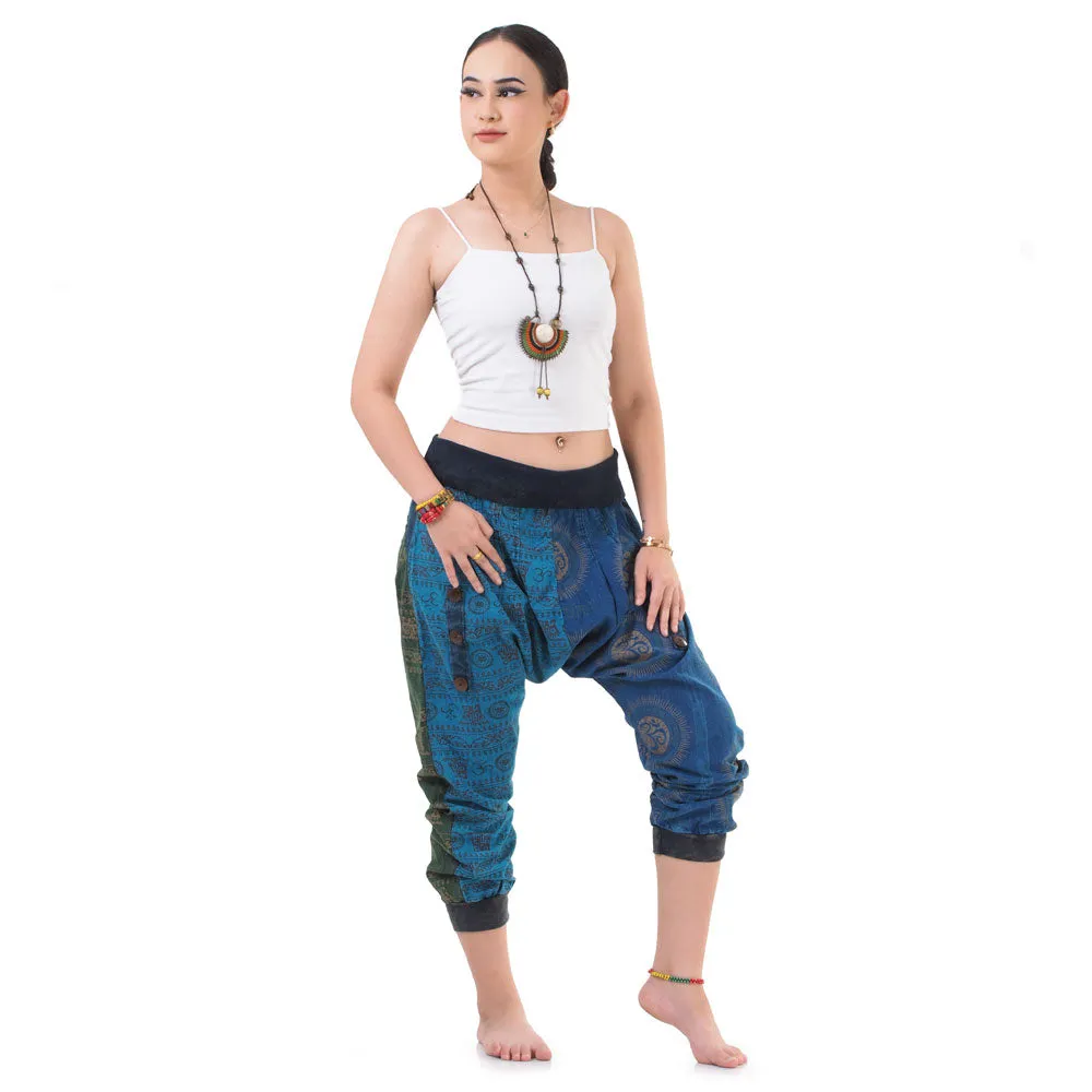 Women’s Patchwork Capri Harem Pants Spiritual Glow