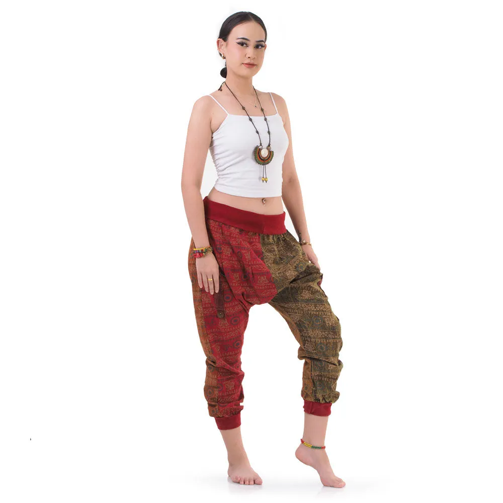 Women’s Patchwork Capri Harem Pants Spiritual Glow