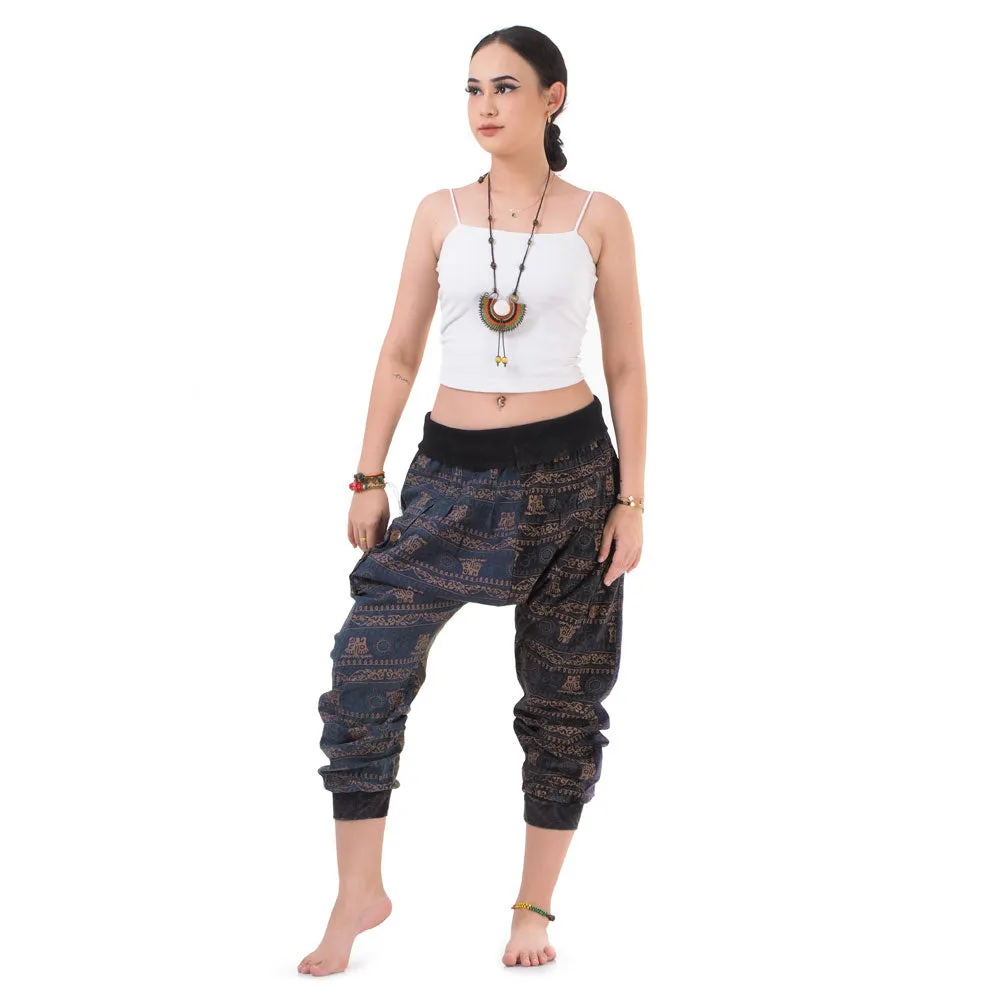 Women’s Patchwork Capri Harem Pants Spiritual Glow