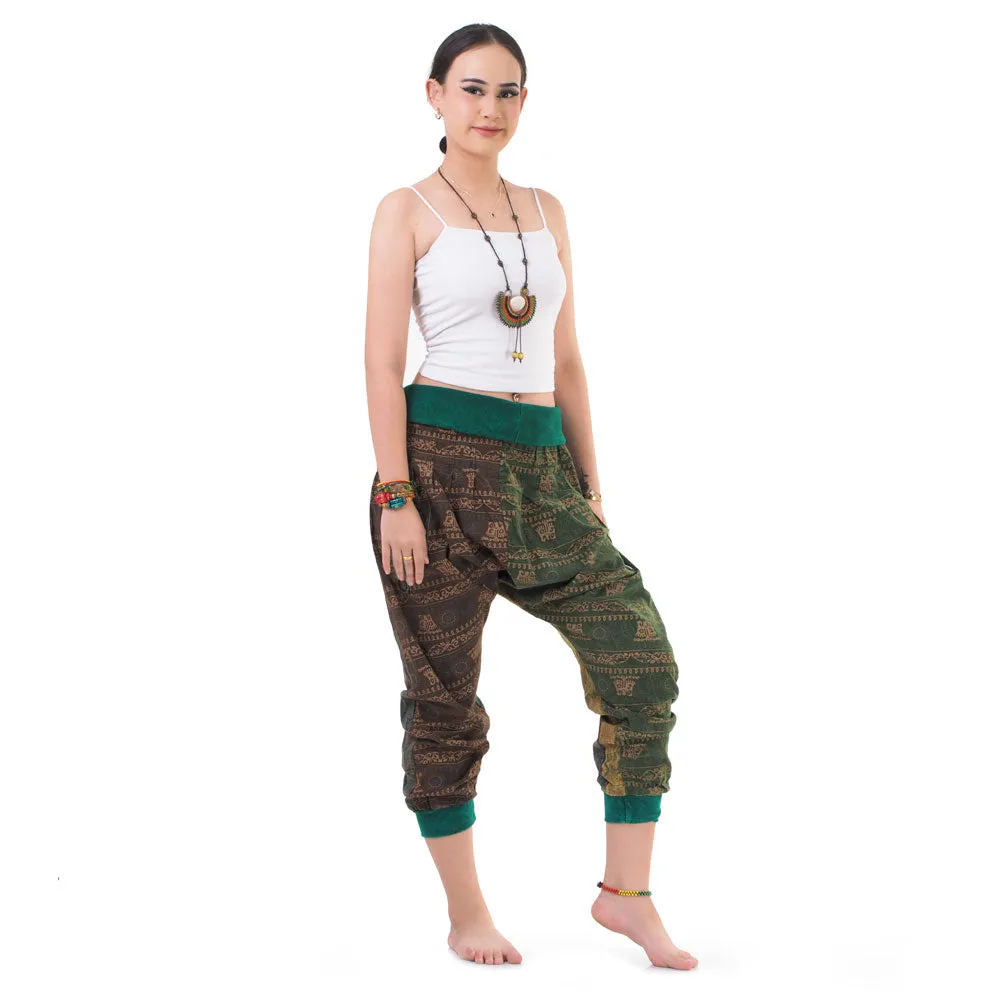 Women’s Patchwork Capri Harem Pants Spiritual Glow