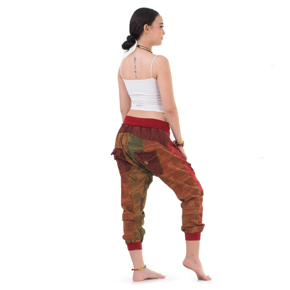 Women’s Patchwork Capri Harem Pants Spiritual Glow