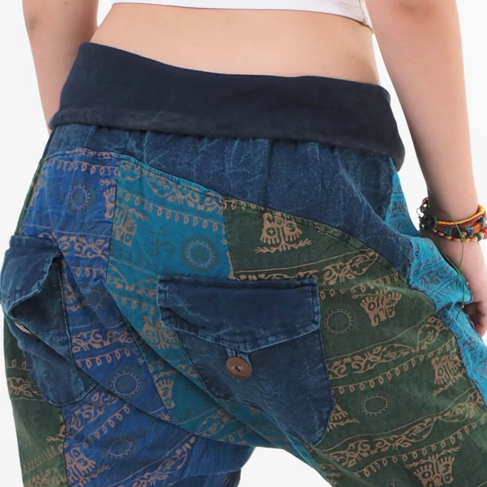 Women’s Patchwork Capri Harem Pants Spiritual Glow