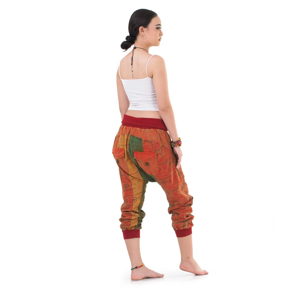 Women’s Patchwork Capri Harem Pants Spiritual Glow