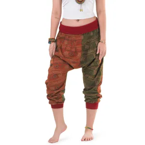 Women’s Patchwork Capri Harem Pants Spiritual Glow