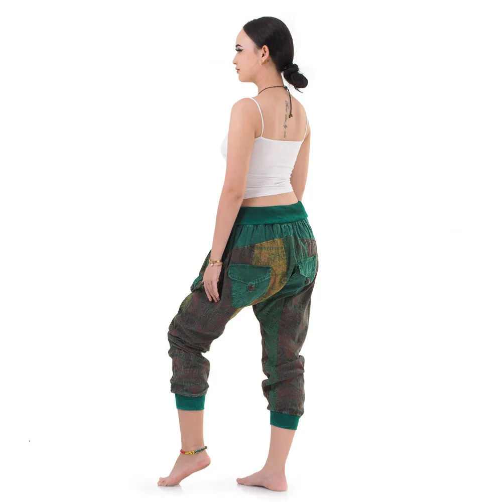 Women’s Patchwork Capri Harem Pants Spiritual Glow