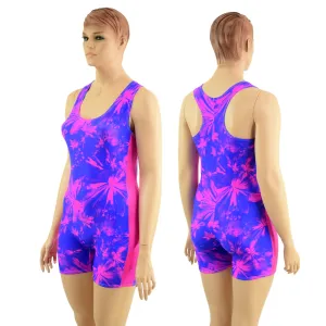 Womens Racerback Singlet with Side Panels & 4" Inseam