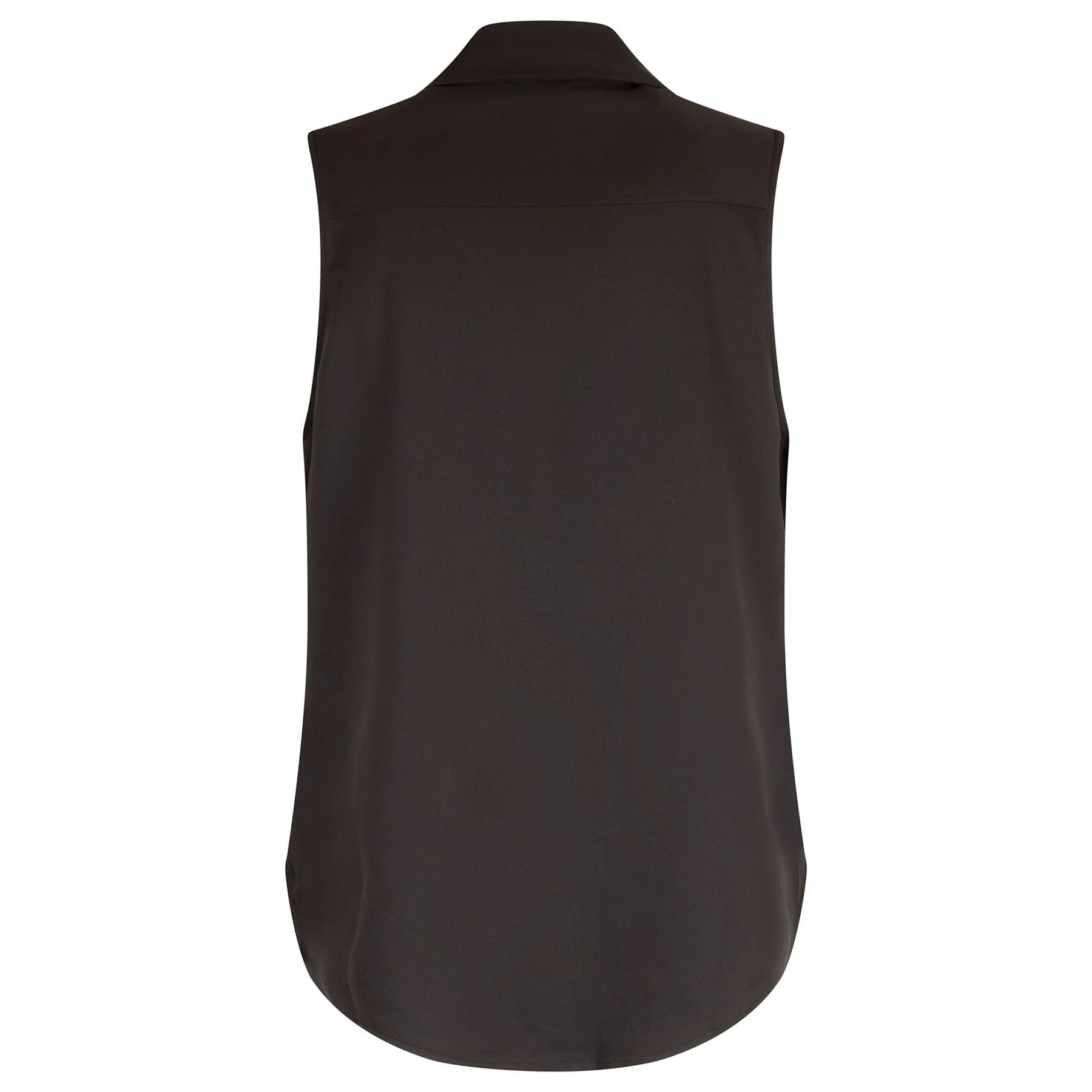 Womens Sleeveless Tux Black - AW24