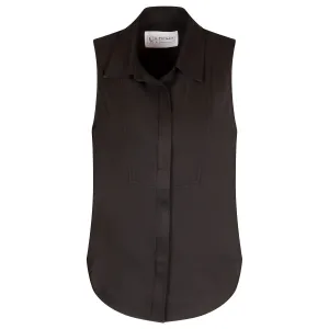 Womens Sleeveless Tux Black - AW24