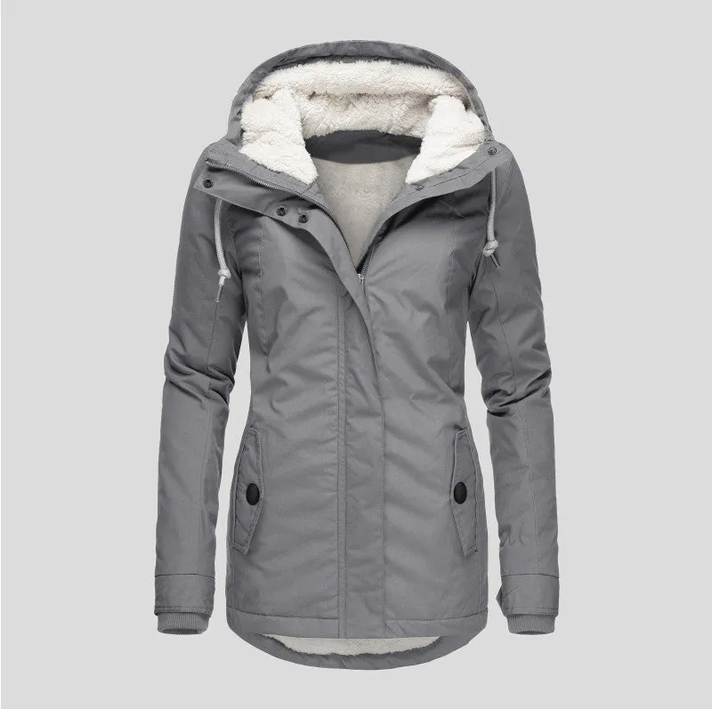 Women's Source Winter Cotton Style Overcome Fleece-lined Coats