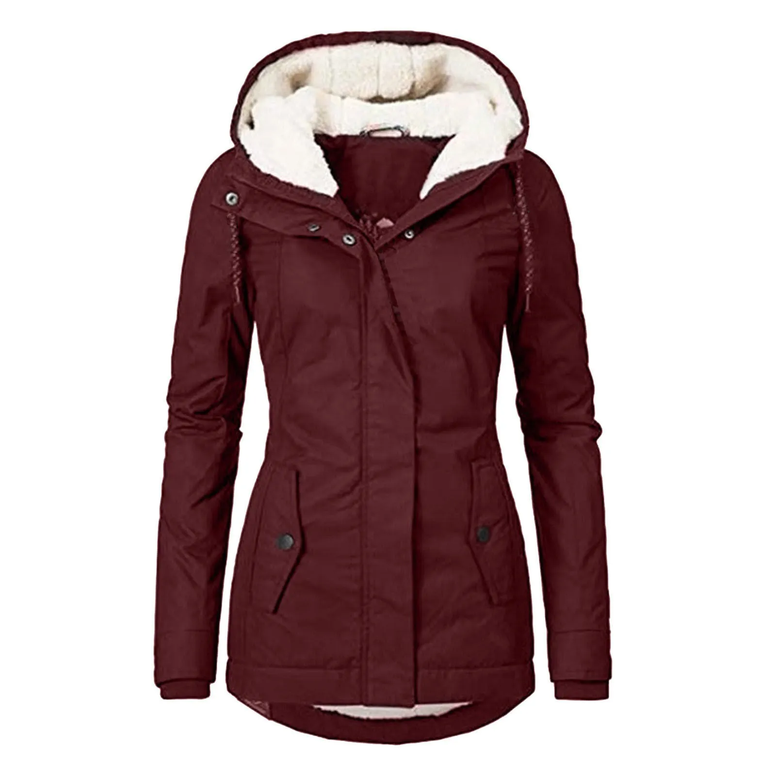 Women's Source Winter Cotton Style Overcome Fleece-lined Coats