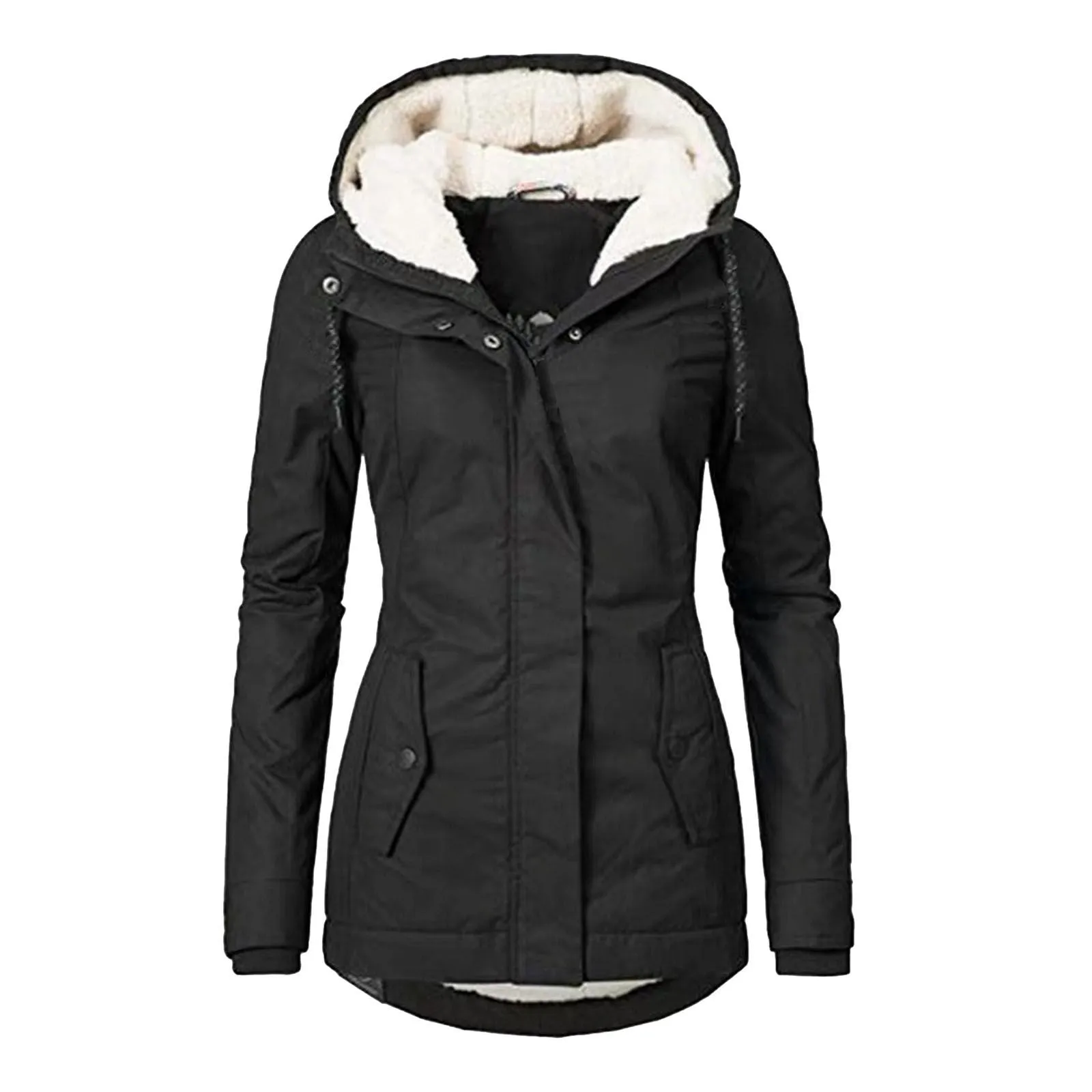 Women's Source Winter Cotton Style Overcome Fleece-lined Coats