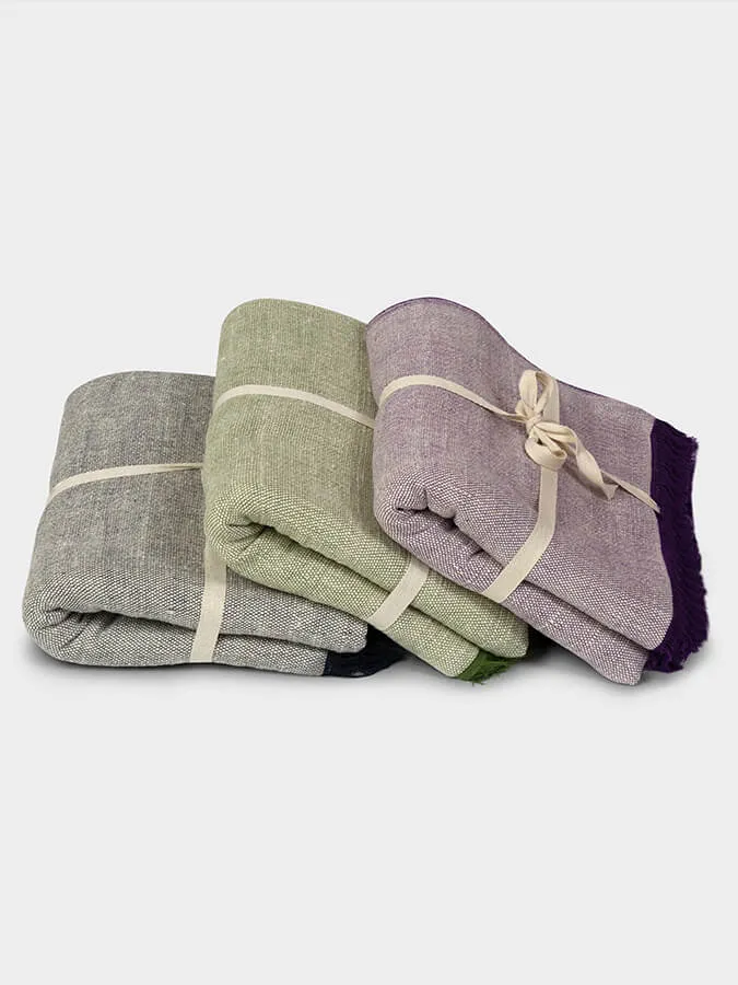 Yoga Studio GOTS Organic Cotton Two Toned Yoga Blanket